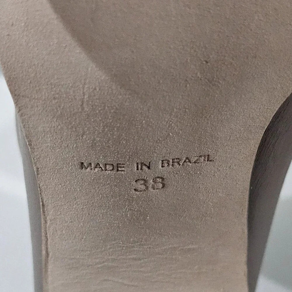 Chocolat Blu Boston Ankle Boot Womens EU 38 Taupe Gray Leather Block Heel Fall - Picture 15 of 16